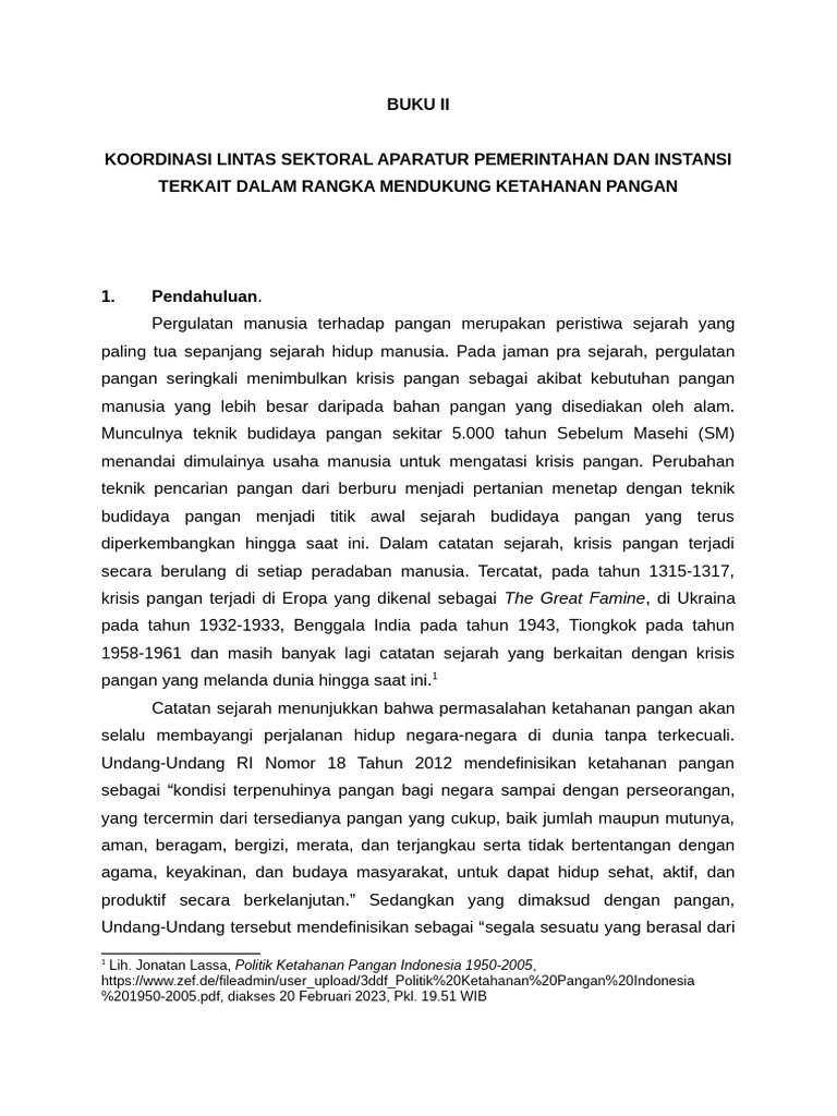 Ketahanan Pangan: Definisi dan Tantangan | PDF