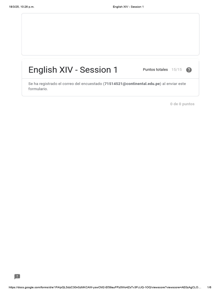 English XIV - Session 1 | PDF