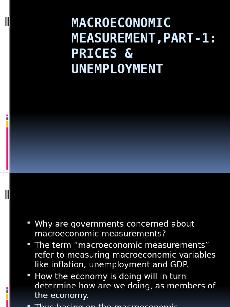 Macroeconomic Measurement, Part 1 | PDF | Consumer Price Index ...