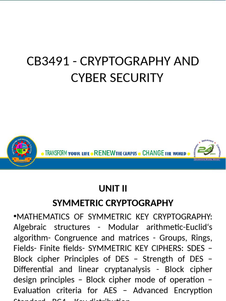 CCS Unit 2 | PDF | Cryptanalysis | Cryptography