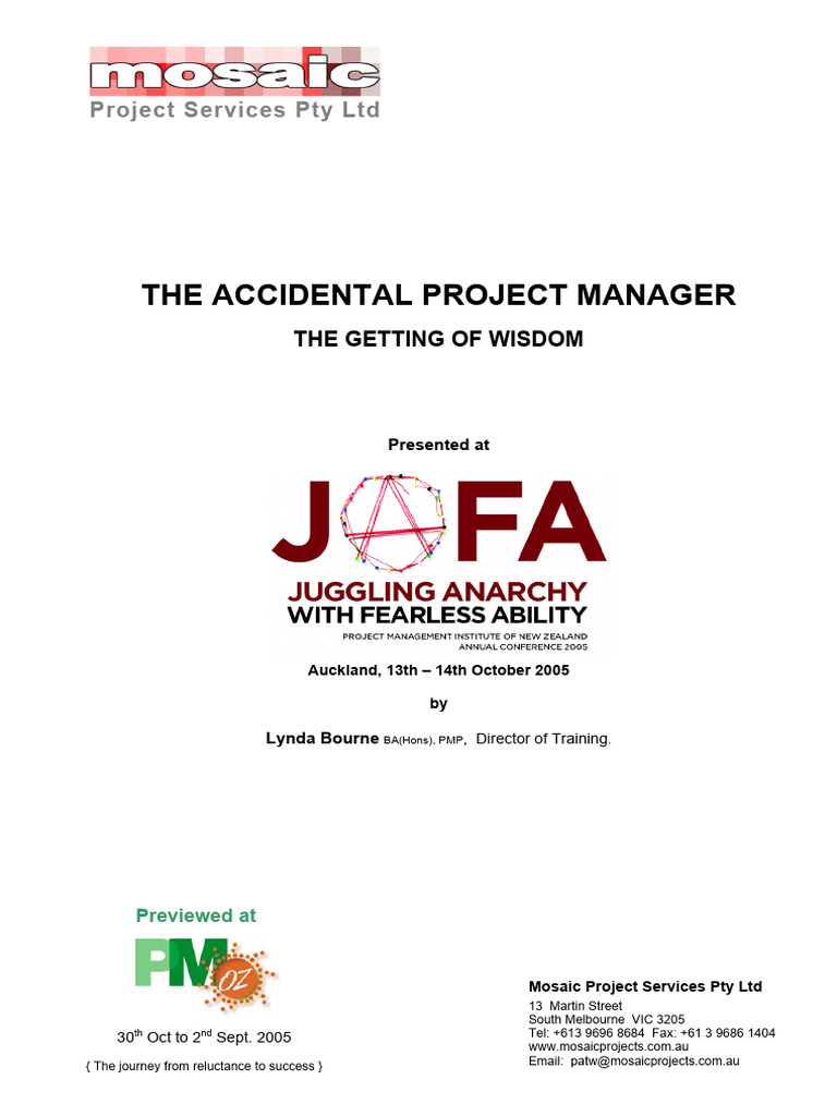 The Accidental Project Manager | PDF | Project Management | Leadership