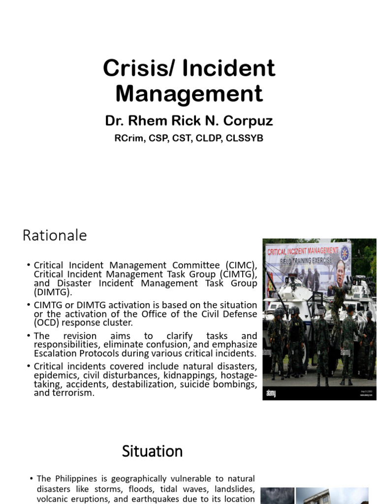 Crisis Management in the Philippines | PDF | Emergency Management ...