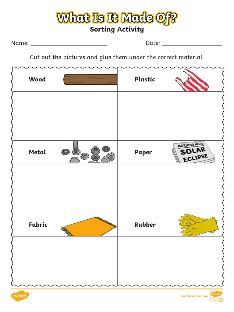 Au ST 1662890346 What Is It Made of Activity Sheet Pack Ver 1 | PDF