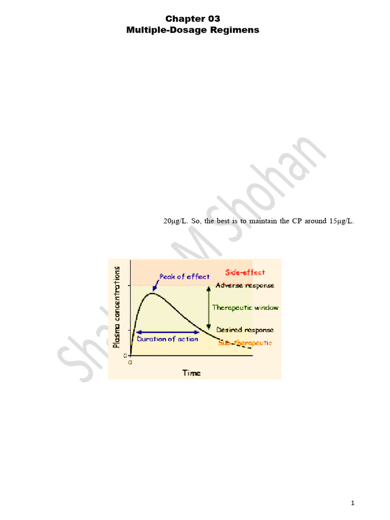 Multiple-Dosage Regimen Design Guide | PDF | Bioavailability ...