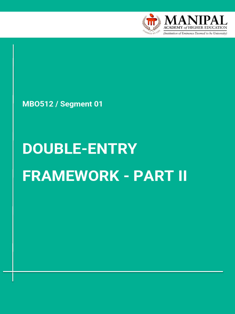 Double-Entry Accounting Framework II | PDF | Debits And Credits | Expense