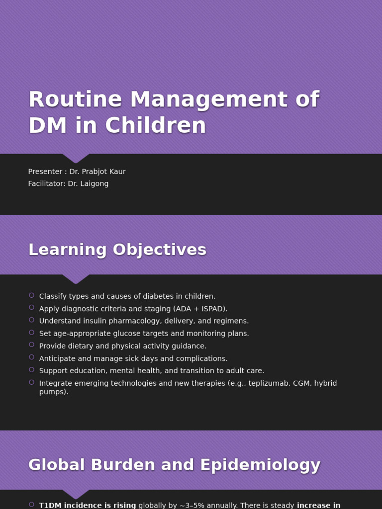 Managing Diabetes in Children | PDF | Diabetes | Prediabetes