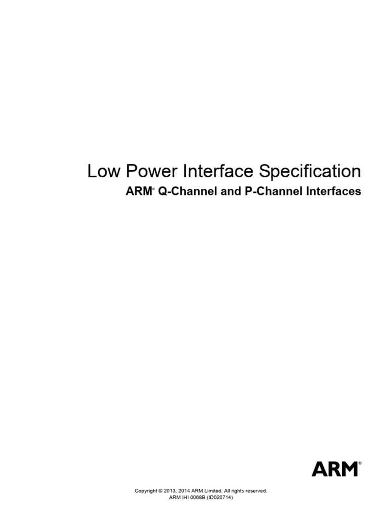 ARM Q-Channel Interface Specification | PDF | License