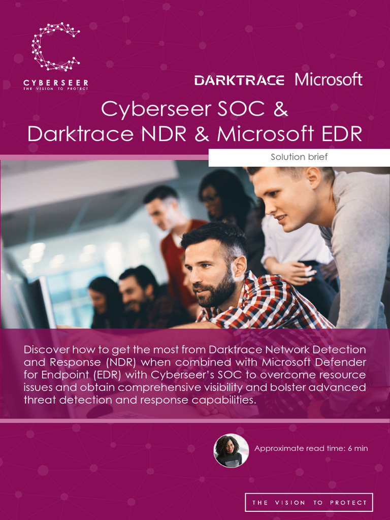 Cyberseer SOC Darktrace NDR and Defender EDR Solution Brief 2024c | PDF ...
