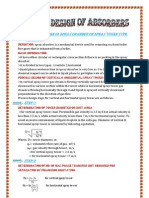 Process Design of Spray Chamber or Spray Tower Type Absorber