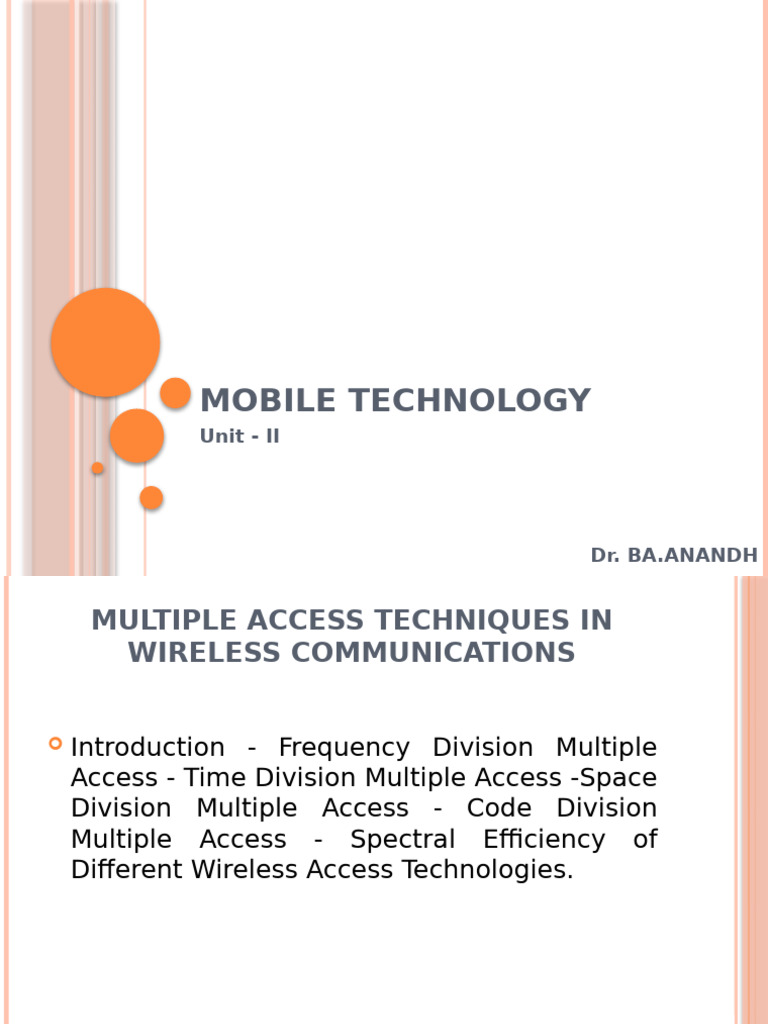 Multiple Access Techniques in Wireless Communication | PDF | Channel ...