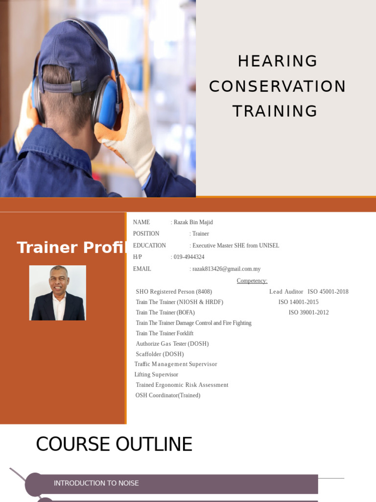 Hearing Conservation Training Overview | PDF | Hearing | Ear