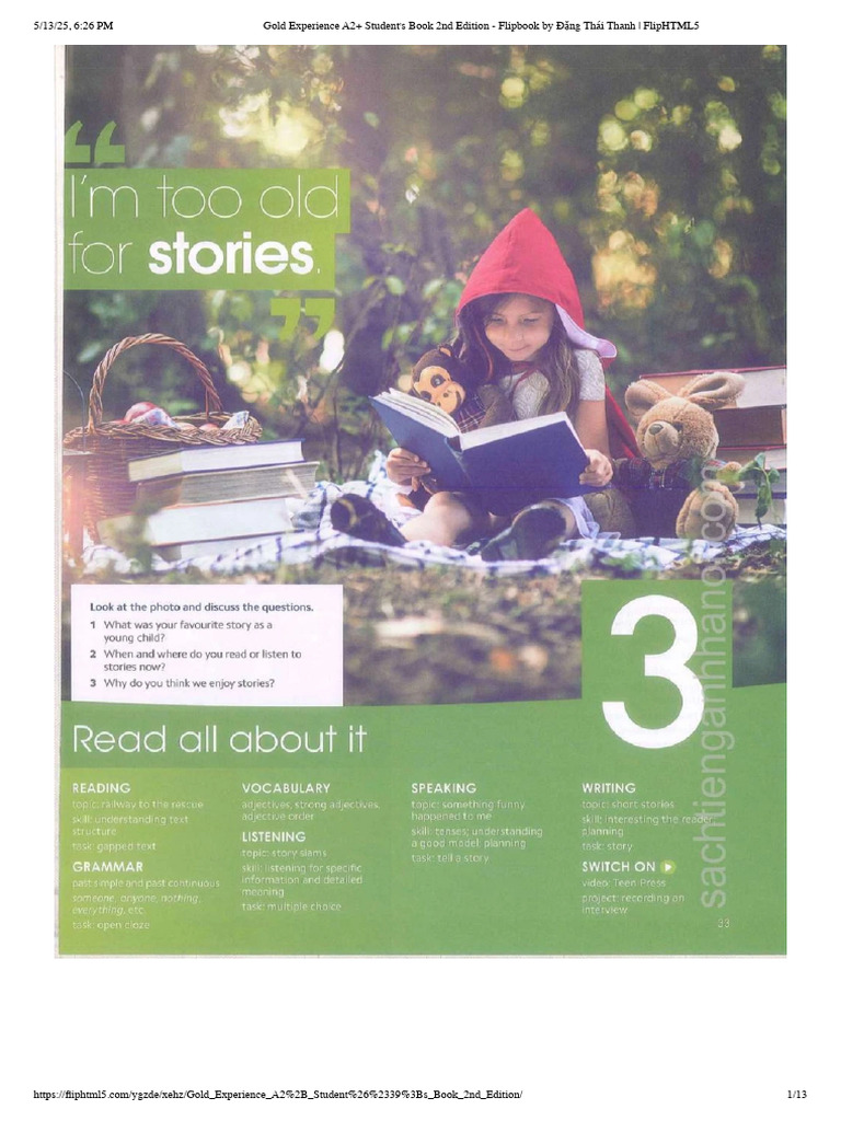 Gold Experience A2 Student S Book 2nd Edition Unit 3 Pdf