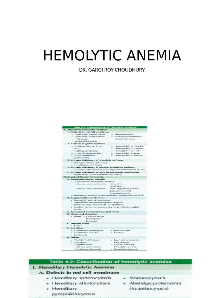 Hemolytic Anemia Practical | PDF | Anemia | Red Blood Cell
