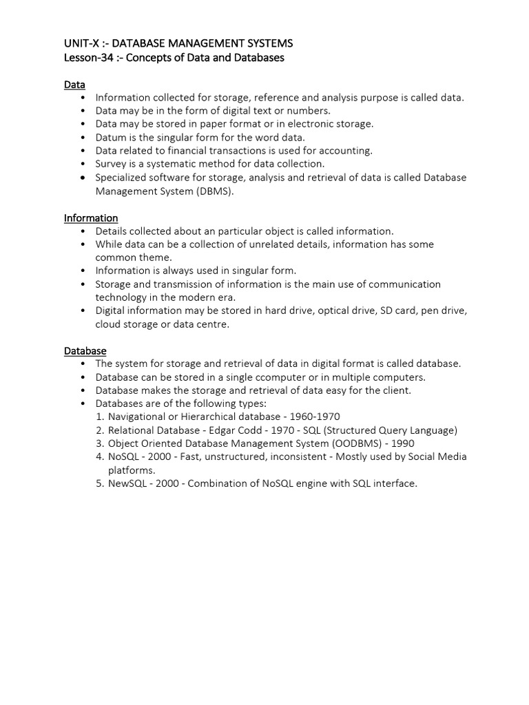 Theory Unit 10 Lesson 34 | PDF