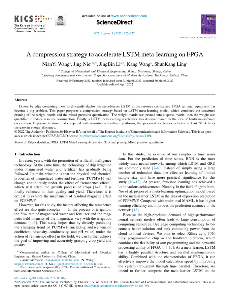 LSTM Meta-Learning Compression for FPGA | PDF | Data Compression ...