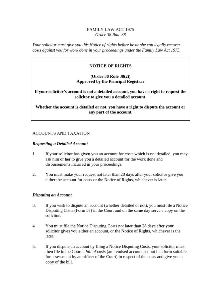 NOTICE OF RIGHTS. Family Law Bill (Reception 'S Imac's Conflicted Copy ...