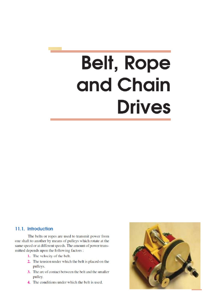 Chapter 11 Belt Rope Chain | PDF