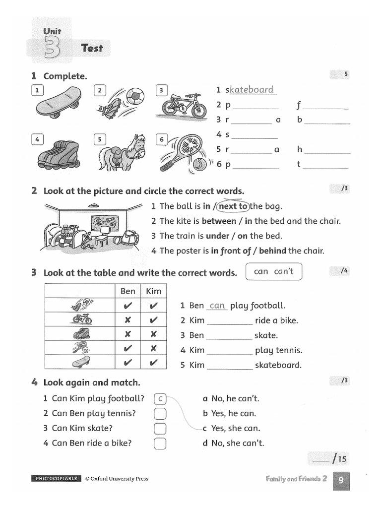 Unit 3 Test. FF2 | PDF
