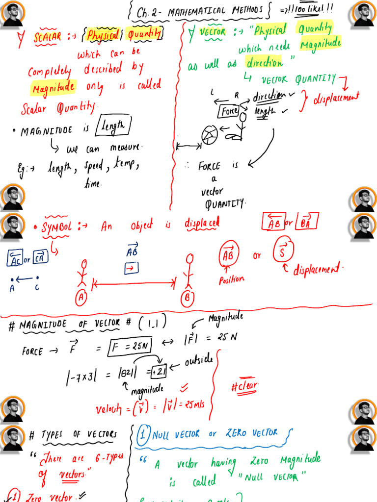 Mathematical Methods Class 11th Physics Chapter 2 | PDF