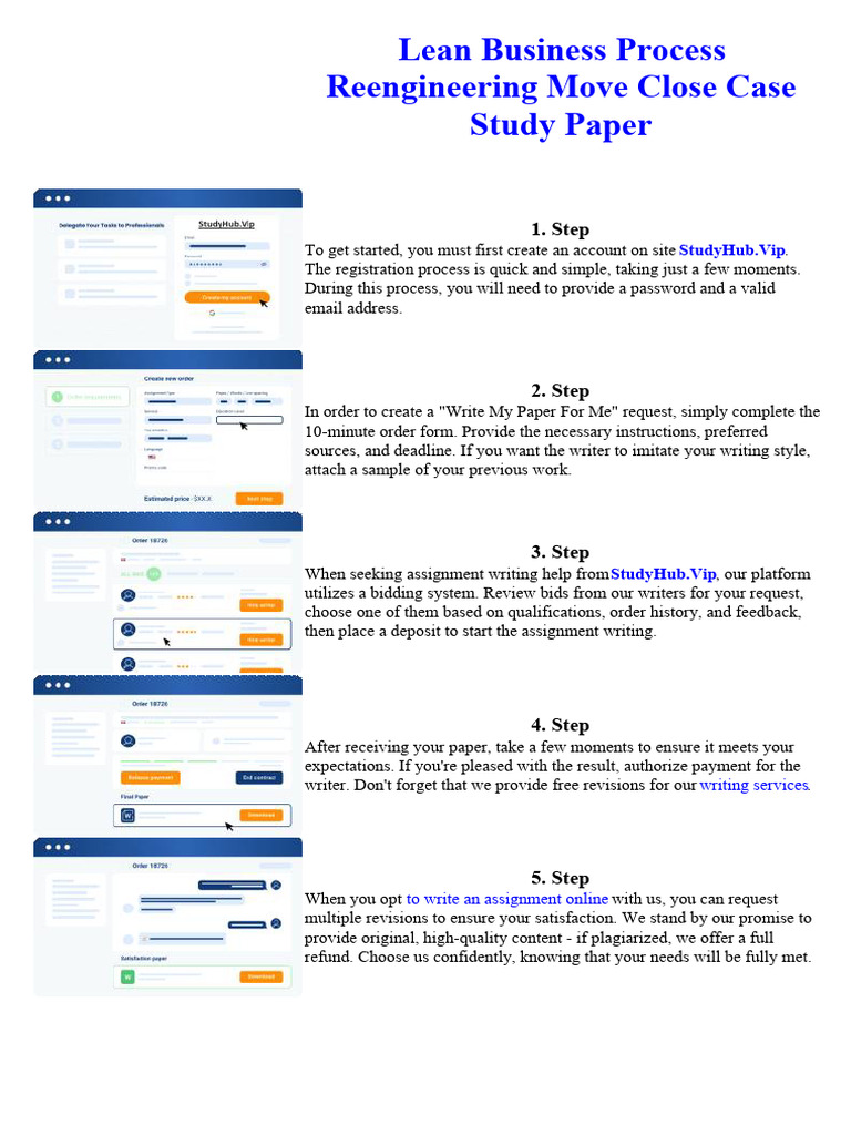 Lean Business Process Reengineering Move Close Case Study Paper | PDF ...