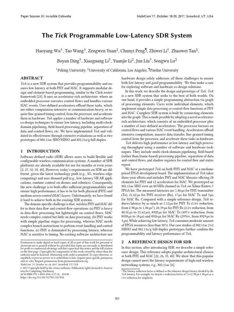 2017 Tick | PDF | Ieee 802.11 | Software Defined Radio