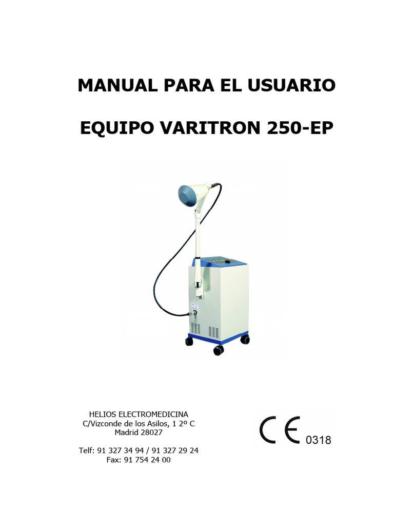 Manual de Usuario Varitron 250-EP | PDF | Termorregulación | Diodo ...