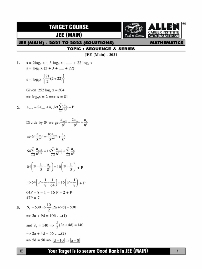 01-Sequence & Progression | PDF
