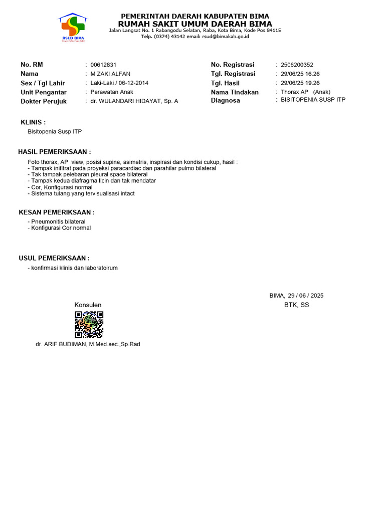 Hasil Radiologi - 23351 | PDF