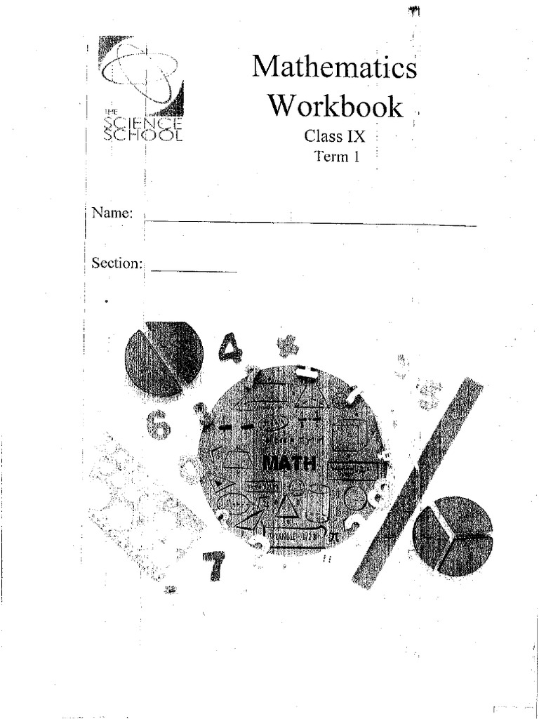 IX Math Work Book Term 1 | PDF