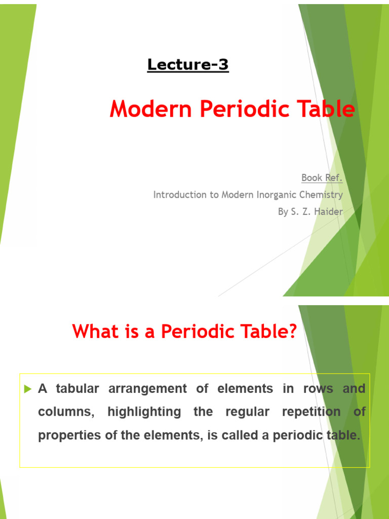 Understanding the Modern Periodic Table | PDF | Periodic Table | Ion