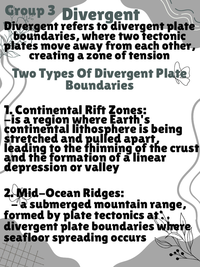 Understanding Divergent Plate Boundaries | PDF