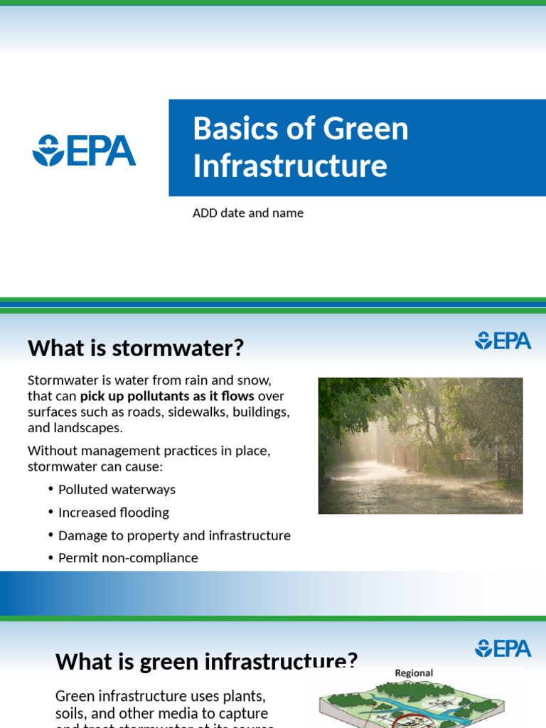 Green Infrastructure for Stormwater Management | PDF | Green ...