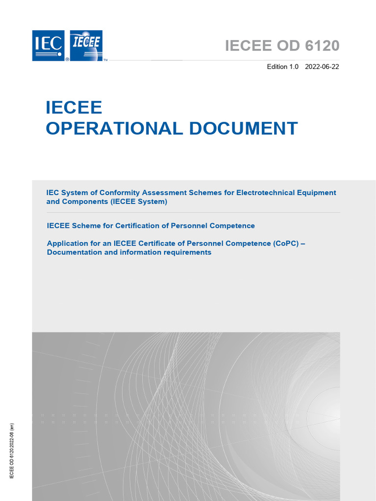 IECEE CoPC Application Requirements | PDF | International ...