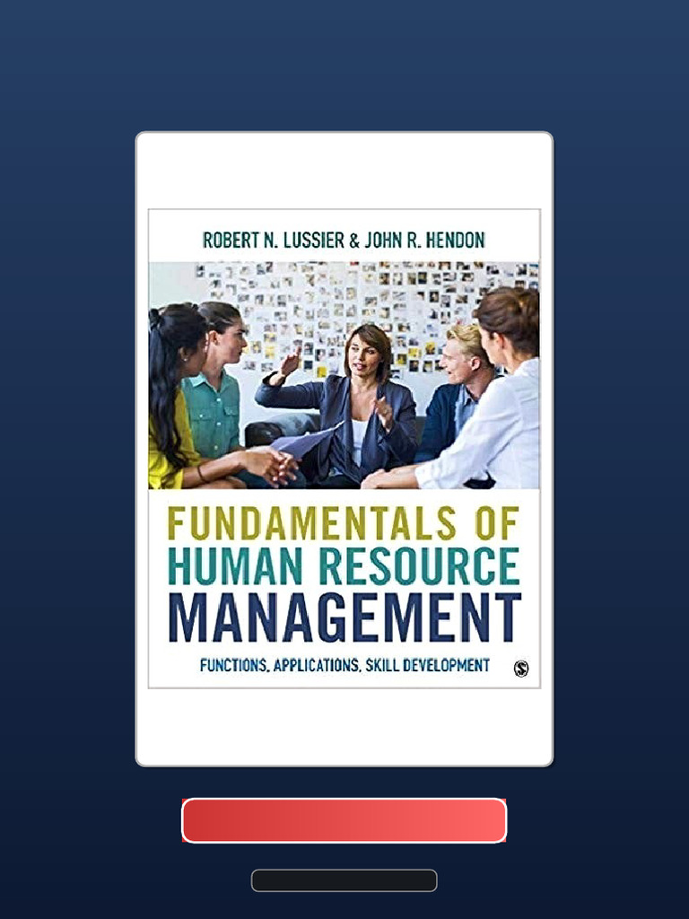 Fundamentals of Human Resource Management Functions Applications Skill ...