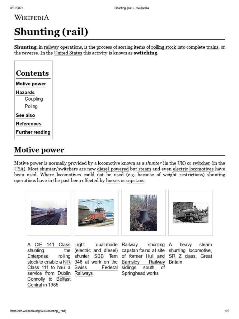 Understanding Railroad Shunting Operations | PDF | Rail Transport ...
