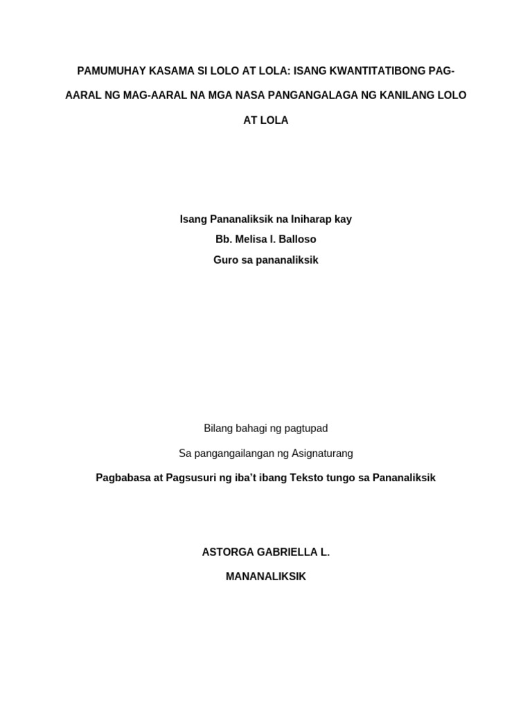 Filipino Research | PDF