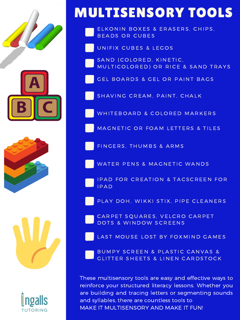 FREEMultisensoryToolListtoSupportMultisensoryLearning 1 | PDF