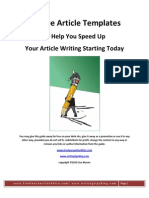 Free Article Templates eBook