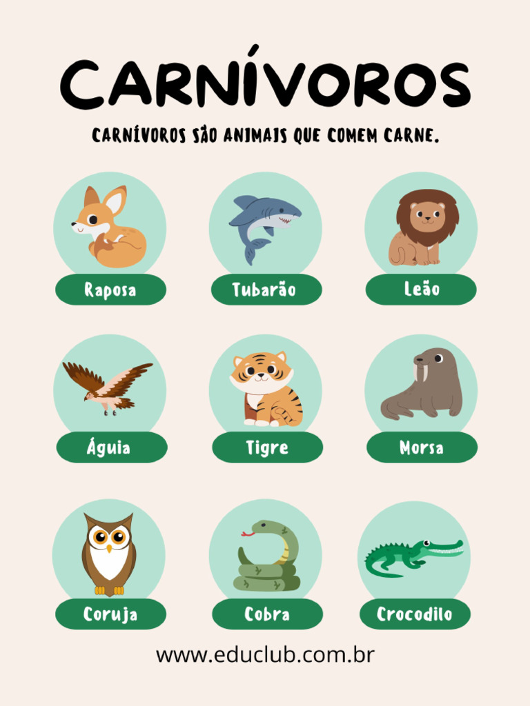 Animais Carnívoros Pôster | PDF