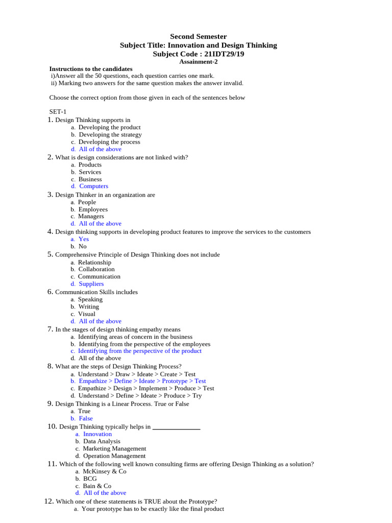IDT Assainment 1&2-1 | PDF | Design Thinking | Software Development Process