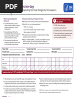 VFC Refrigerator Temperature Log | PDF | Refrigerator | Vaccination