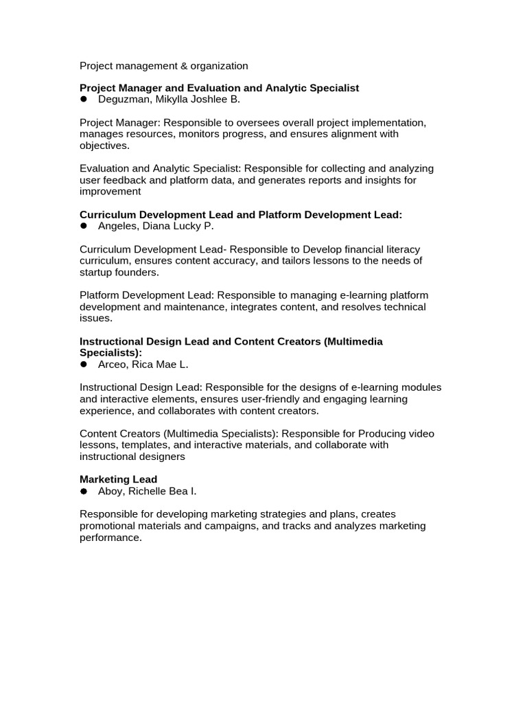 Revised Project Plan Final | PDF | Educational Technology | Usability