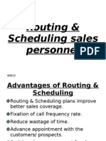 Routing & Scheduling Sales Personnel
