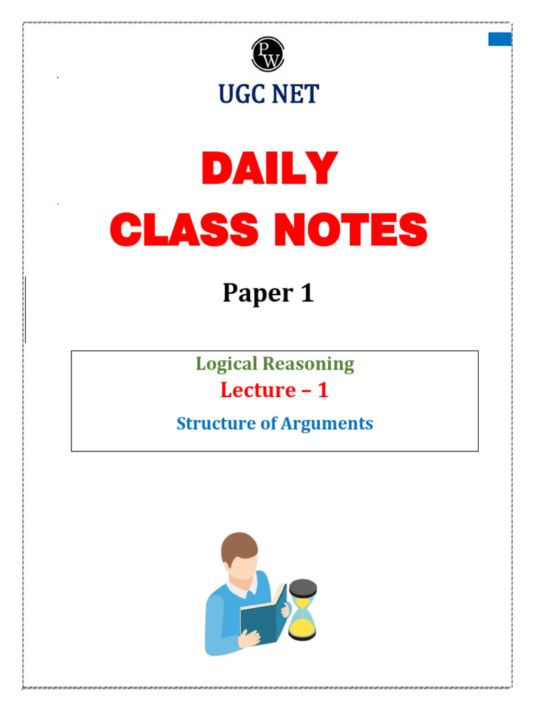 Logical Reasoning 01 - Daily Class Notes | PDF | Argument | Logic