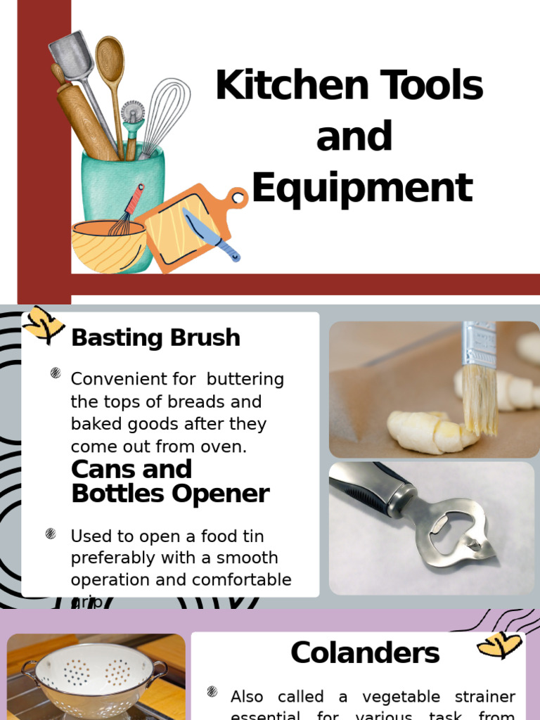 Essential Kitchen Tools and Equipment | PDF | Foods | Cooking