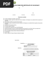 Unified Application for Occupancy Certificate | PDF