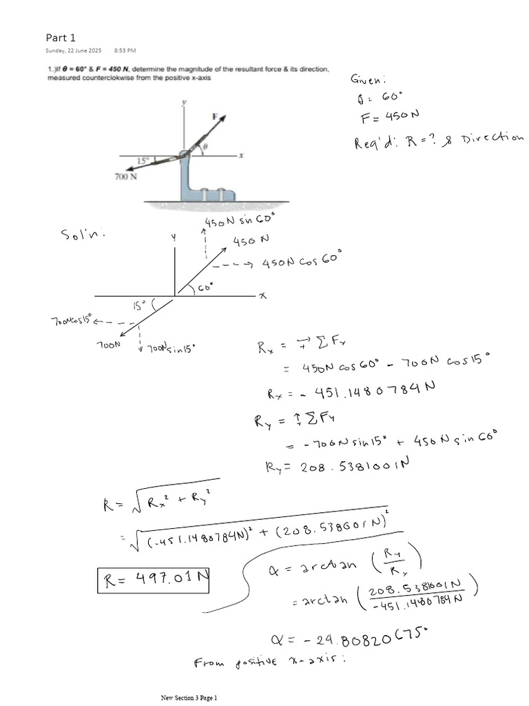 Static of Rigid Bodies (Vector Force) | PDF