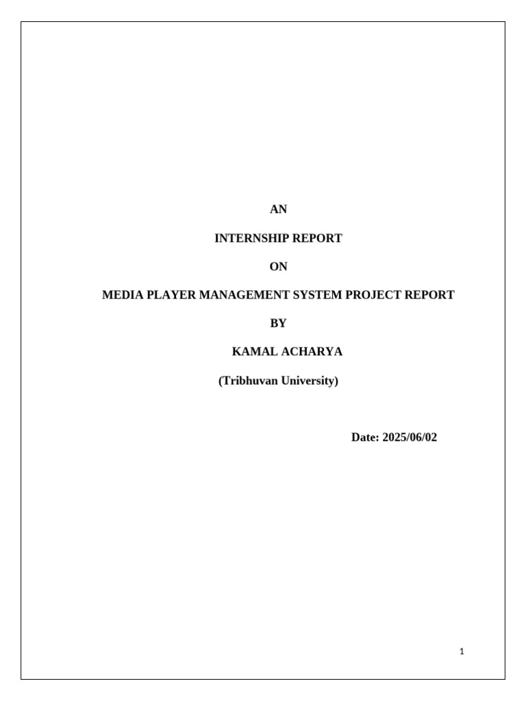 Media Player Management System Report | PDF | Software Testing ...