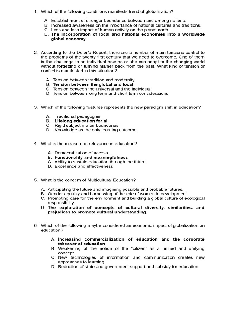 Globalization and Education Challenges | PDF | Learning | Pedagogy