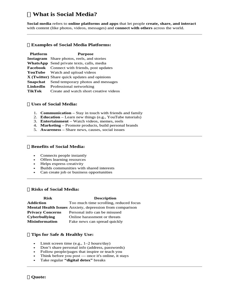 Social Medai | PDF